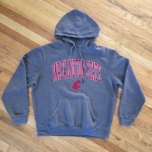 Vintage Top Of The World Washington State Cougars Hoodie Size L Grey/Crimson